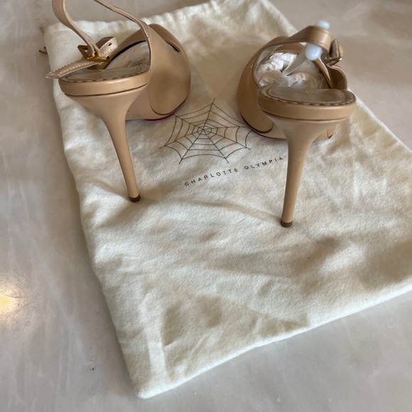 Charlotte Olympia Monroe Leather Slingback Pump 10 - Picture 7 of 9